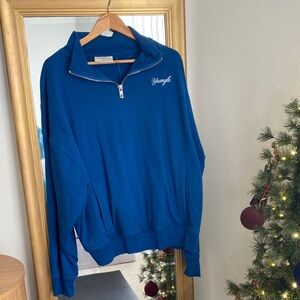 YoungLA Men's Zip Up Sweater in Deep Blue